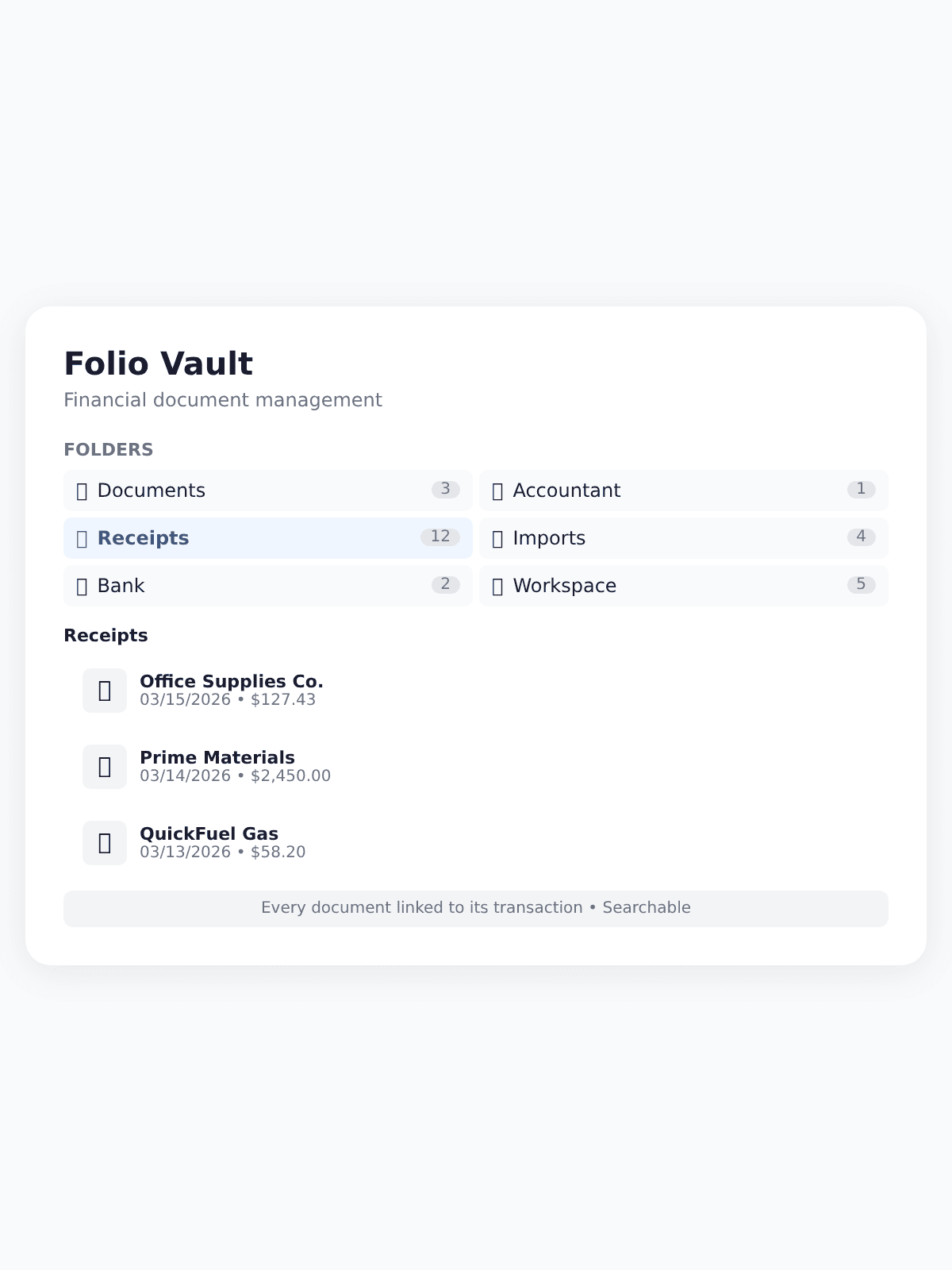 Vault mobile view